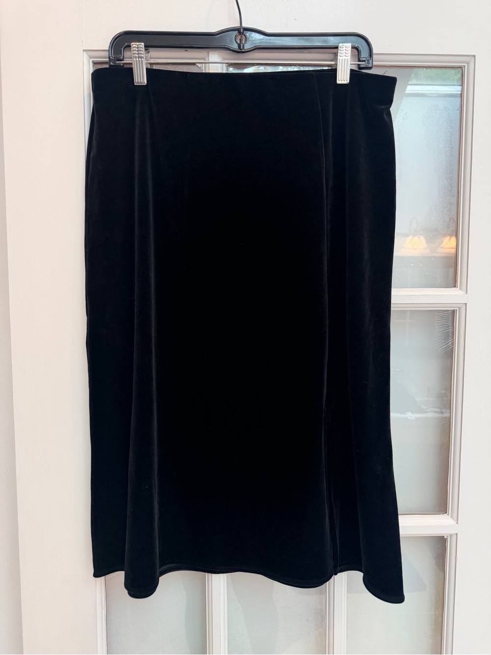 Express Whimsigoth Chic Feminine Black Classic Velvet A-Line Skirt Size Large L